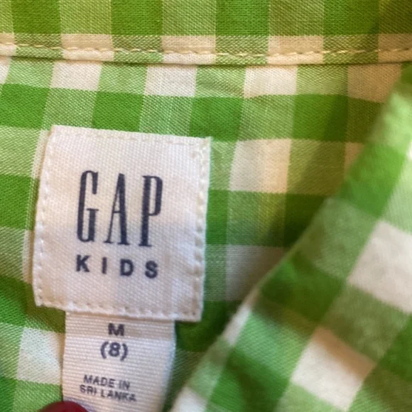 Gap boys green button down - Picture 6 of 7